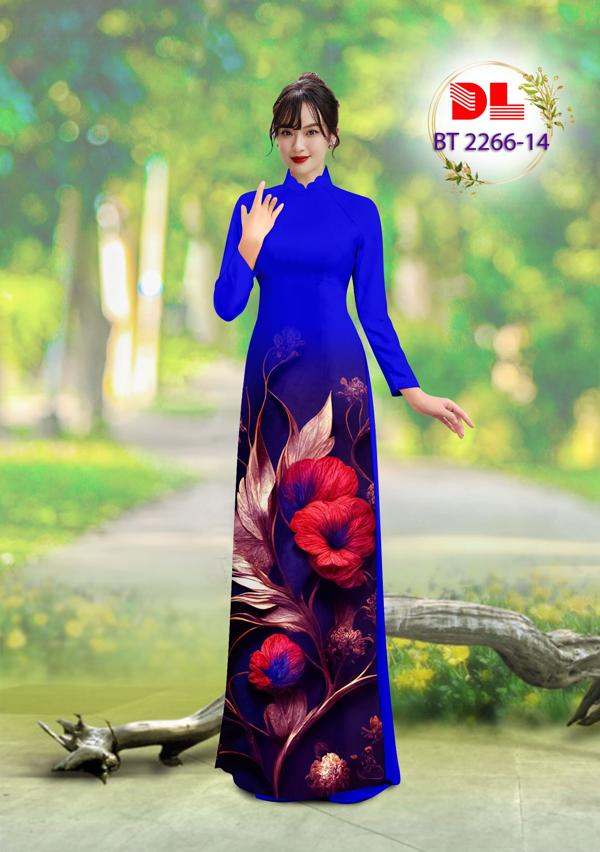 Vải Áo Dài Hoa In 3D Sang Trọng AD BT2266 13